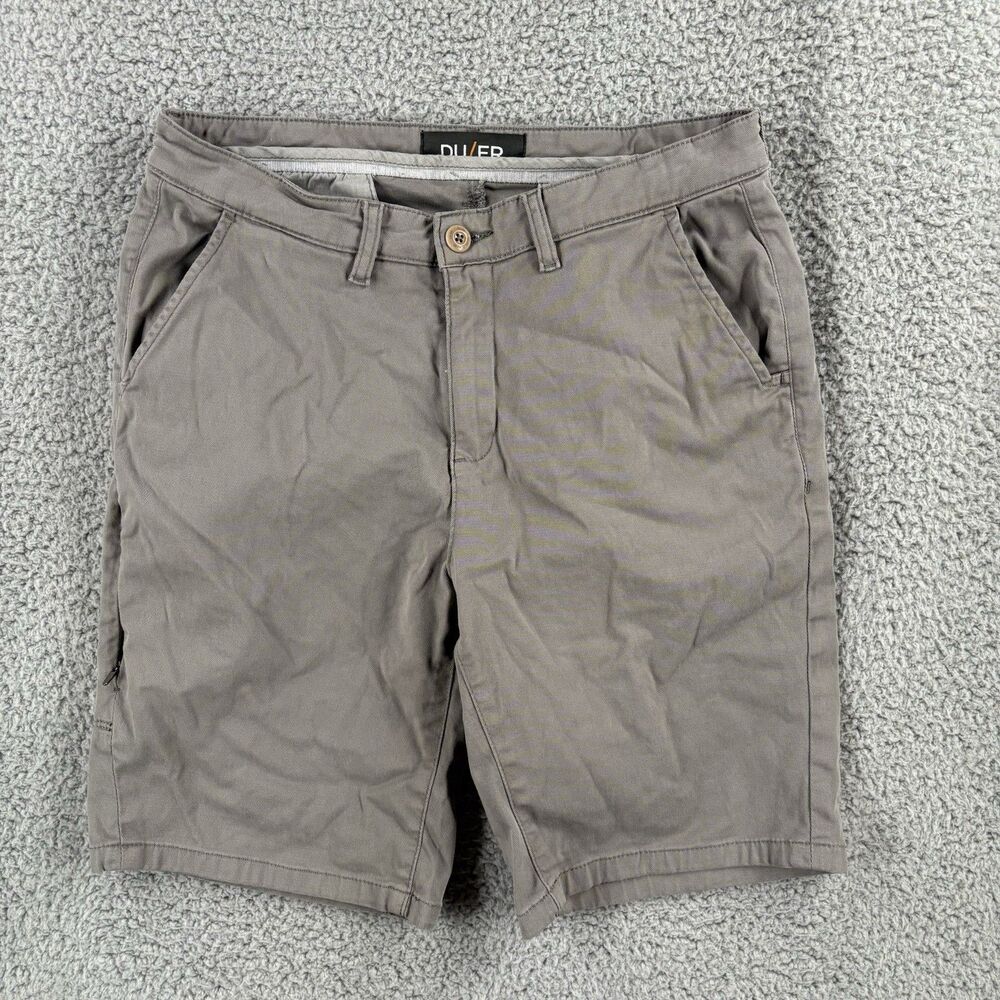 DU/ER Men's 30 Live Free Journey Shorts Titanium Gray Stretch Comfort 9" Inseam